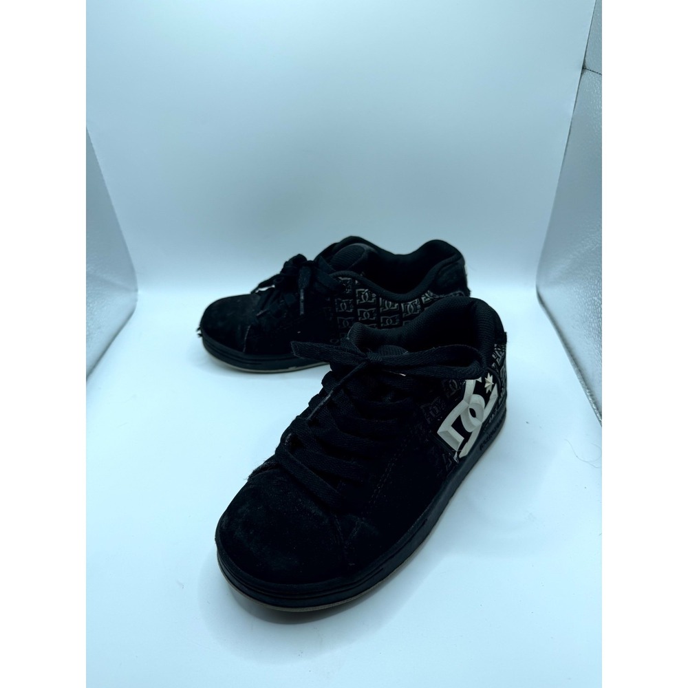 DC Shoes Unisex Kids 3 Sneaker Black Logo Leather Low Top Lace Up Skateboard